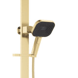 Fienza 455139UB Kuro Deluxe Twin Shower Soft Square Head, Urban Brass