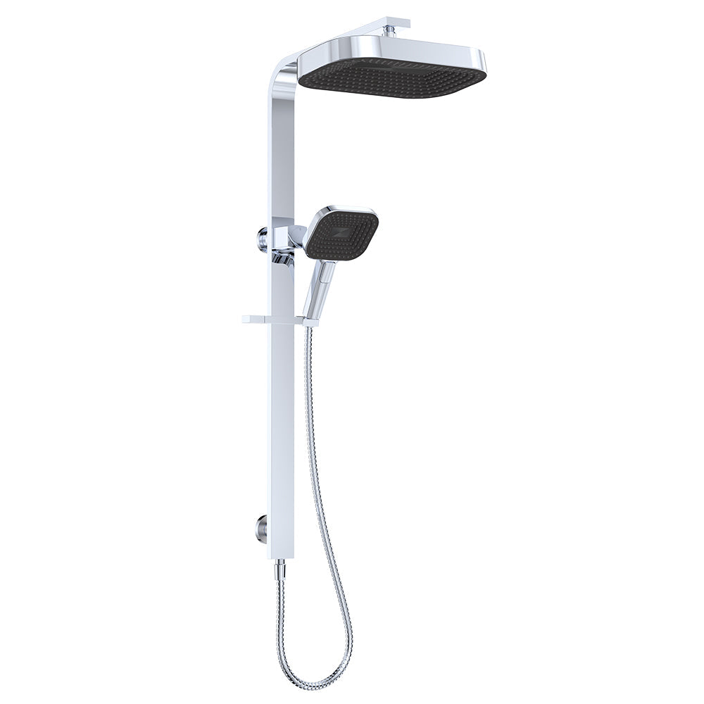 Fienza 455139 Kuro Deluxe Twin Shower Soft Square Head, Chrome