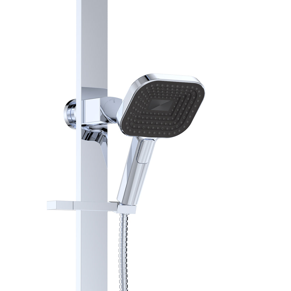 Fienza 455139 Kuro Deluxe Twin Shower Soft Square Head, Chrome