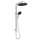 Fienza 455140BN Kuro Deluxe Twin Shower Round Head, Brushed Nickel