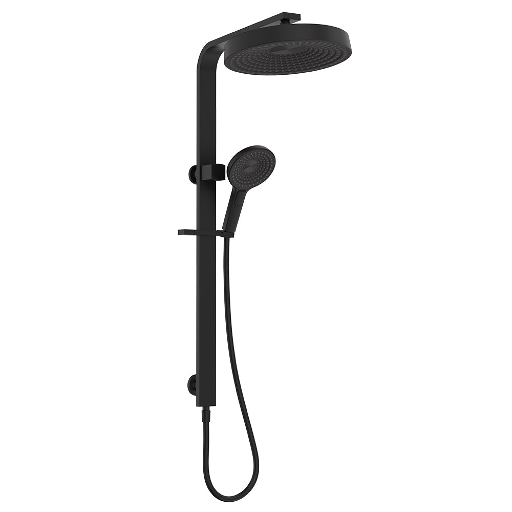 Fienza 455140B Kuro Deluxe Twin Shower Round Head, Matte Black