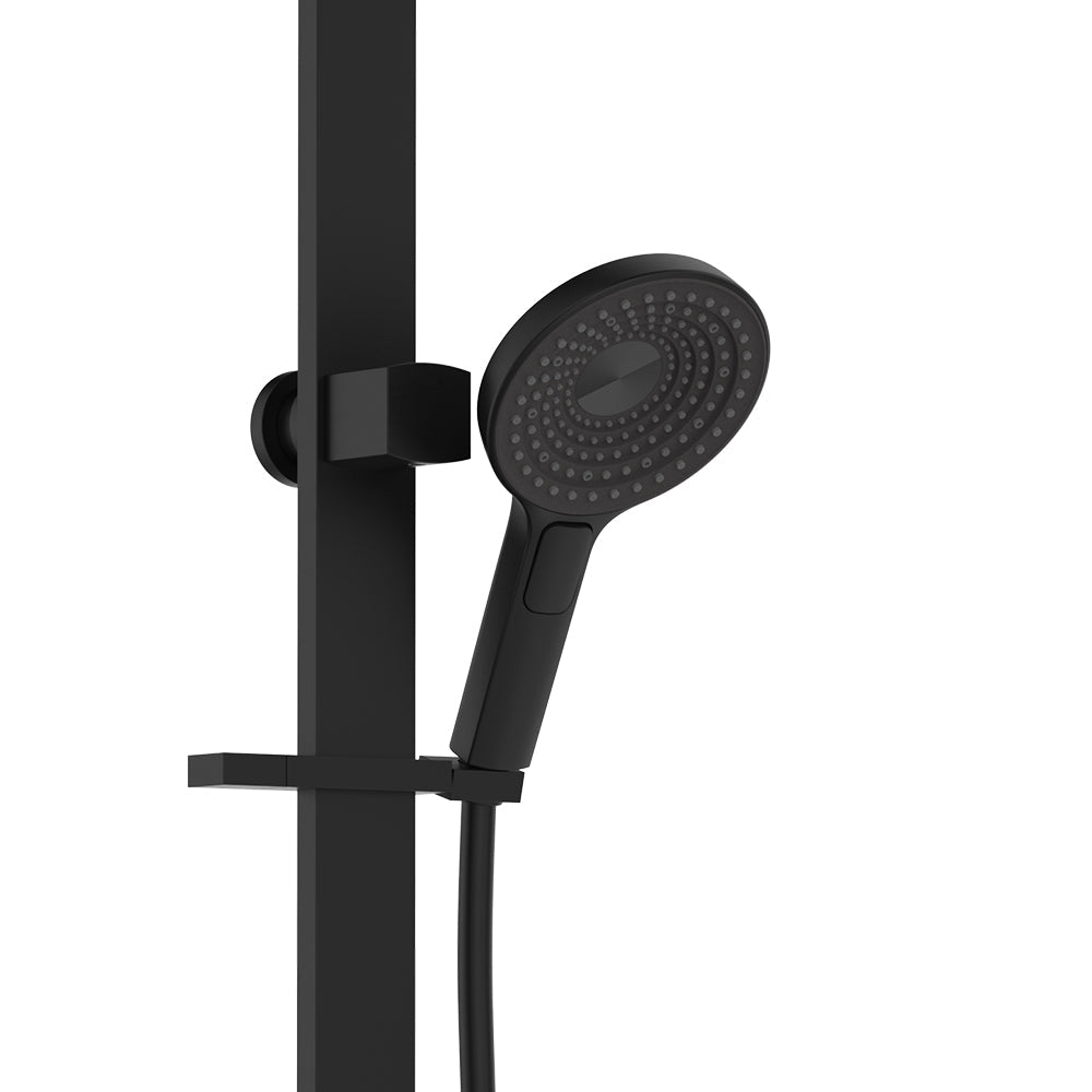 Fienza 455140B Kuro Deluxe Twin Shower Round Head, Matte Black