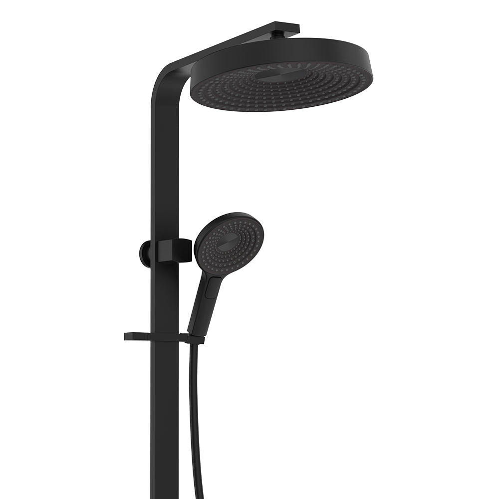 Fienza 455140B Kuro Deluxe Twin Shower Round Head, Matte Black