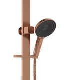 Fienza 455140CO Kuro Deluxe Twin Shower Round Head, Brushed Copper