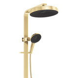 Fienza 455140UB Kuro Deluxe Twin Shower Round Head, Urban Brass