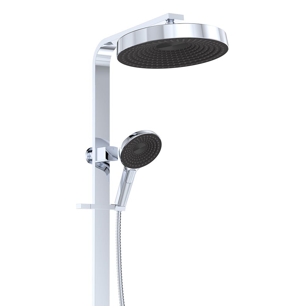 Fienza 455140 Kuro Deluxe Twin Shower Round Head, Chrome