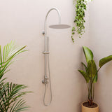 Fienza 455189 Kaya Wall Mounted Outdoor Twin Shower, Brushed Stainless Steel