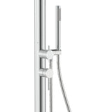 Fienza Kaya 455190 Floor Mounted Outdoor Twin Shower, 316 Brushed Stainless Steel