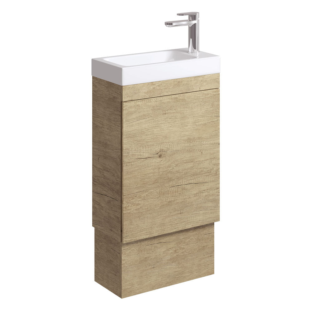 Fienza 45DSK Denzel Edge 450 Ensuite Vanity on Kickboard, Scandi Oak