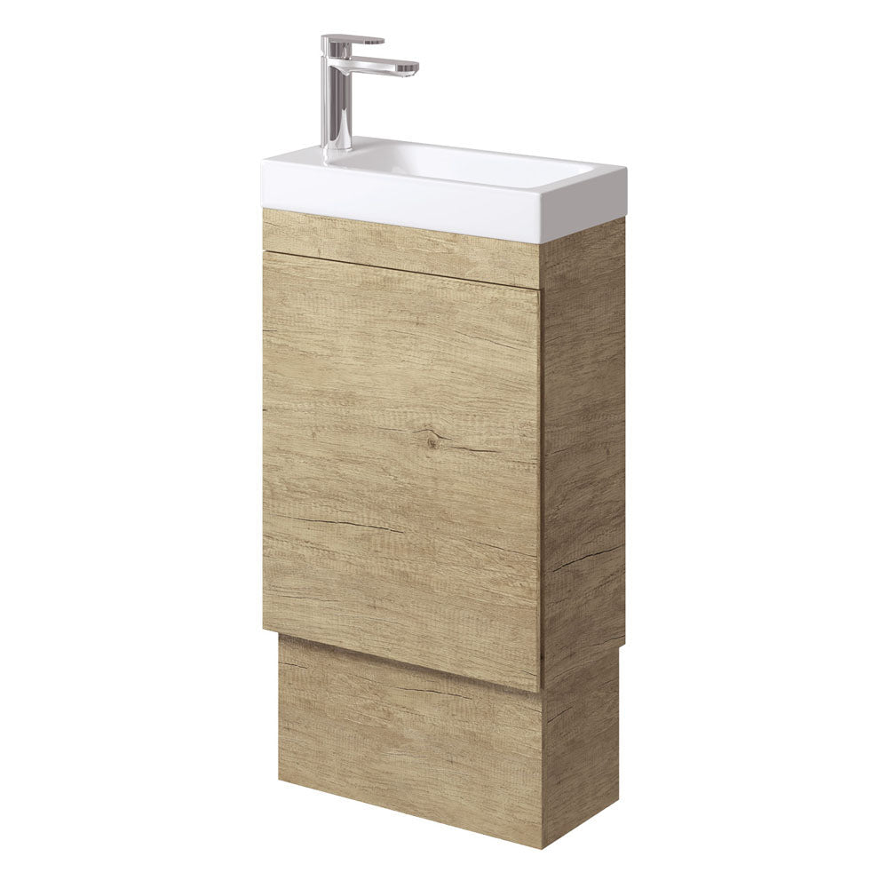 Fienza 45DSK Denzel Edge 450 Ensuite Vanity on Kickboard, Scandi Oak