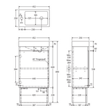 Fienza 45DSK Denzel Edge 450 Ensuite Vanity on Kickboard, Scandi Oak