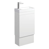 Fienza 45DWK Denzel Edge 450 Ensuite Vanity on Kickboard, Satin White