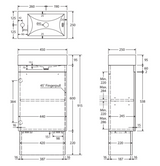 Fienza Edge 45RWK-OF Satin White 450mm Vanity with Kickboard, With Overflow