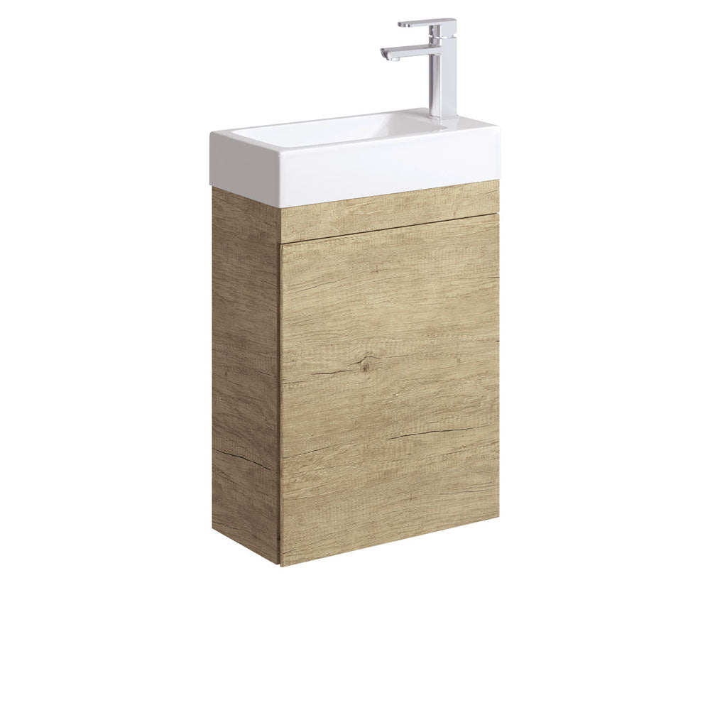 Fienza Edge 45Rs-Of Scandi Oak Wall Hung 450Mm Vanity With Overflow - Special Order Units