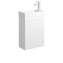 Fienza Edge 45RW-OF Satin White Wall Hung 450mm Vanity, with Overflow - Special Order