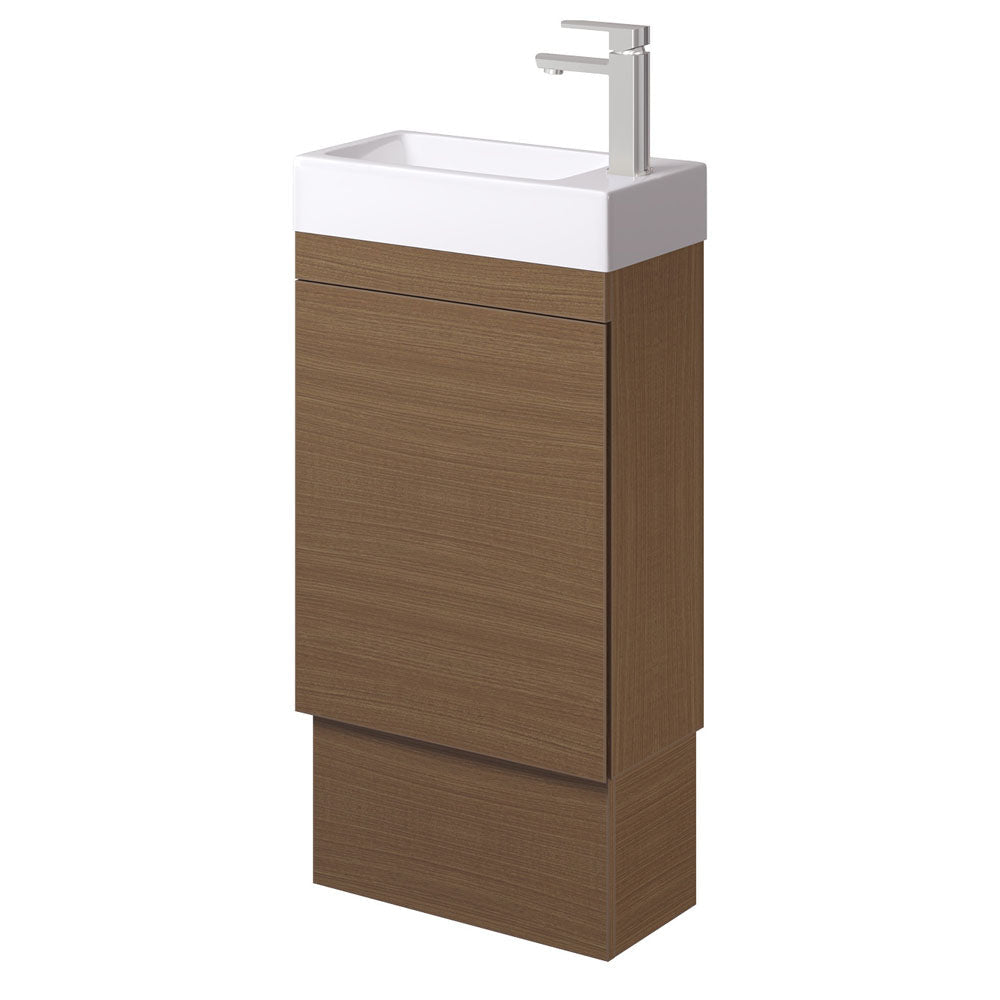 Fienza Edge 45RWAK Walnut 450mm Vanity with Kickboard, No Overflow