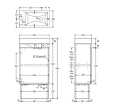 Fienza Edge 45RWK Satin White 450mm Vanity with Kickboard, No Overflow