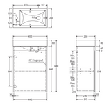 Fienza Edge 45Rx0-Of Industrial Wall Hung 450Mm Vanity With Overflow - Special Order Units