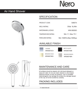 Nero Air Hand Shower Matte White NR508074MW