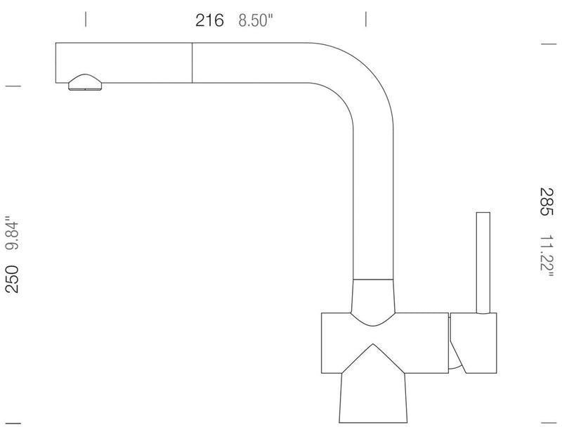 Abey Alfresco Sink Single Bowl 380x440mm Sink FRA340T2 (DTA18-316 + 517120) Topmount/Undermount (Inc. Pullout Kitchen Mixer & Tray) Stainless Steel - Special Order