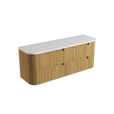 Aulic 1500mm Varcelli Tier Wall Hung Vanity CAWH54-1500-ST Snow - Stone Top Vanity Units