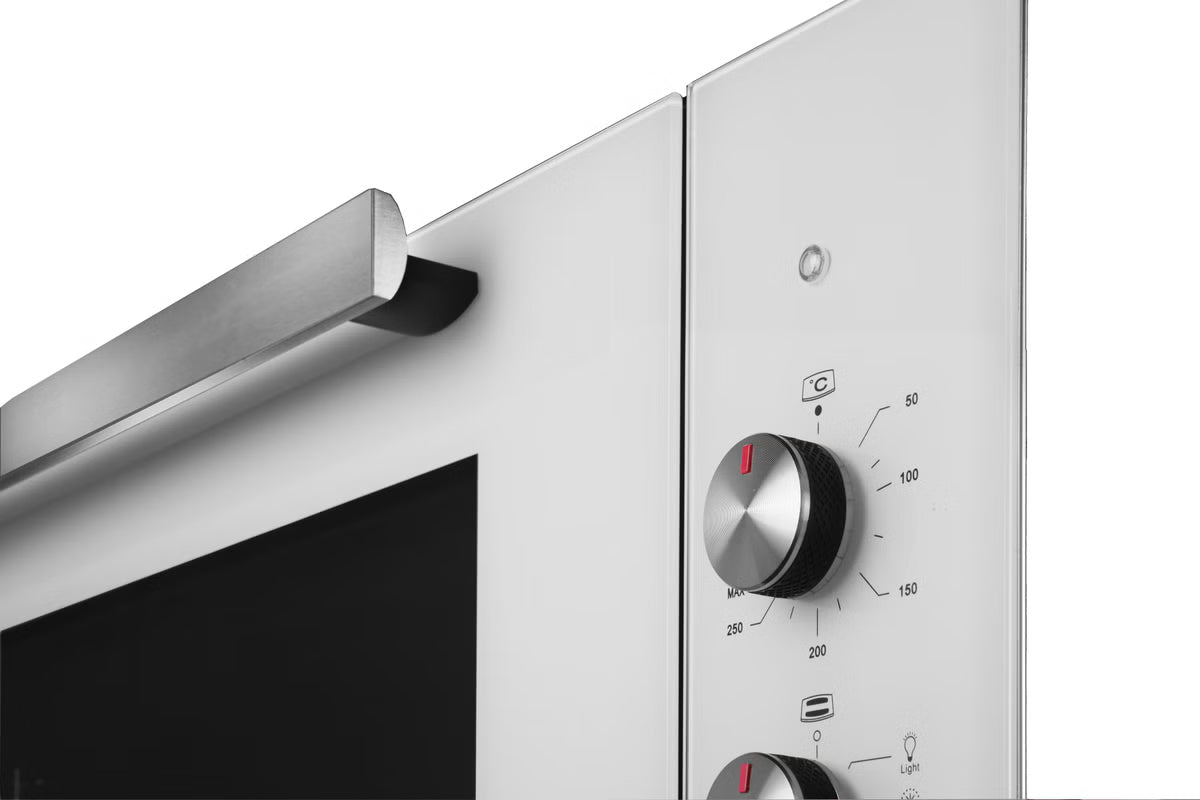 Artusi CAO900W 90cm Built-In Electric Oven, White Glass