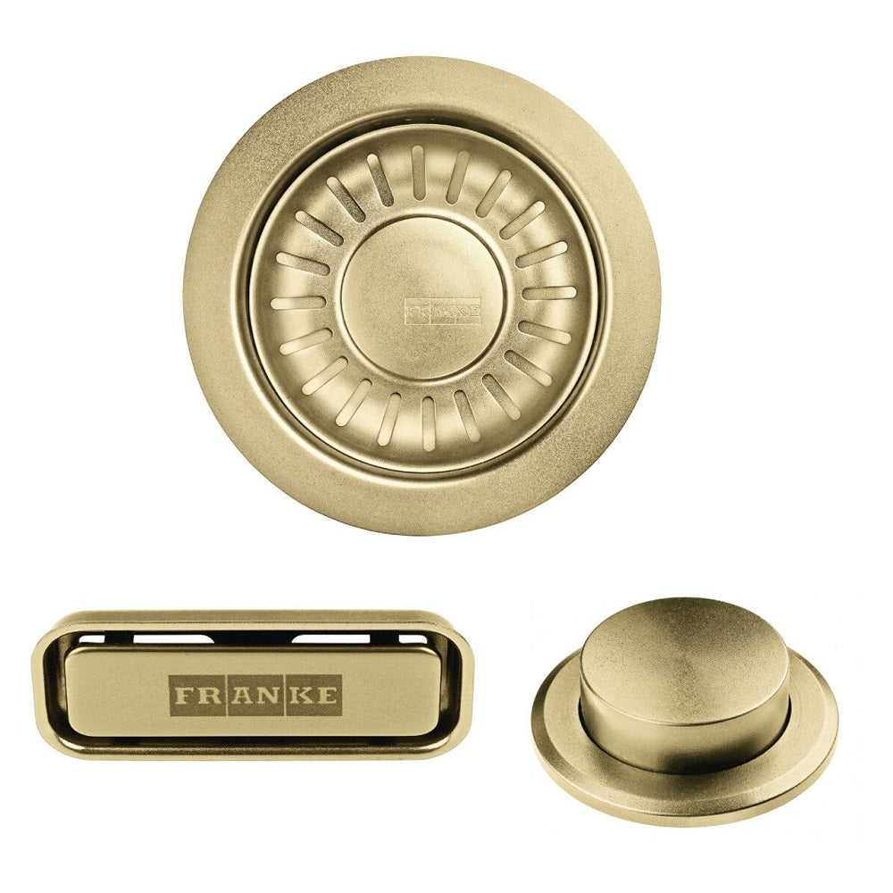 Franke Remote Waste Kit with Overflow + Push Button, Gold, GD-ROFK