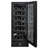 Artusi AWC18BV Single Zone Wine Cooler, 18 Bottle, Reversible Door, Matte Black