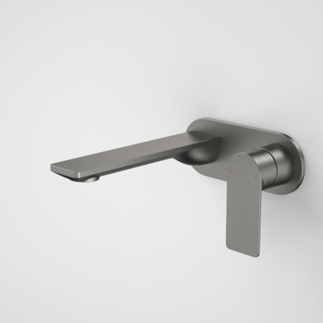 Caroma Urbane II 180mm Low Lead Wall Basin/Bath Mixer Round Gunmetal 99631GM6AF - Special Order