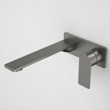 Caroma Urbane II 220mm Low Lead Wall Basin/Bath Mixer Rectangle Gunmetal 99642GM6AF - Special Order