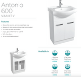 Fienza Antonio 60Ekw 600Mm White Vanity Unit - Special Order Units