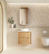 Otti Byron Wall Hung Vanity, Fluted Woodland Oak
