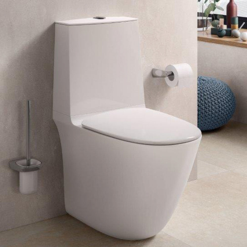 Fienza 616426WA Sensation Flush Back to Wall Toilet Suite, S Trap, White