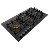 AEG HGC9566BB 90cm Natural Gas Cooktop with Wok Burner - AEG Factory Seconds