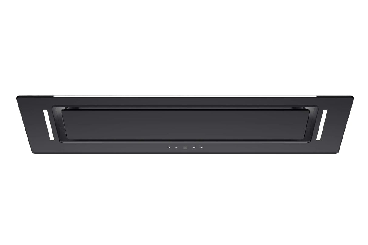 Schweigen BGUM-9B 90cm Undermount Black Rangehood, Black Glass