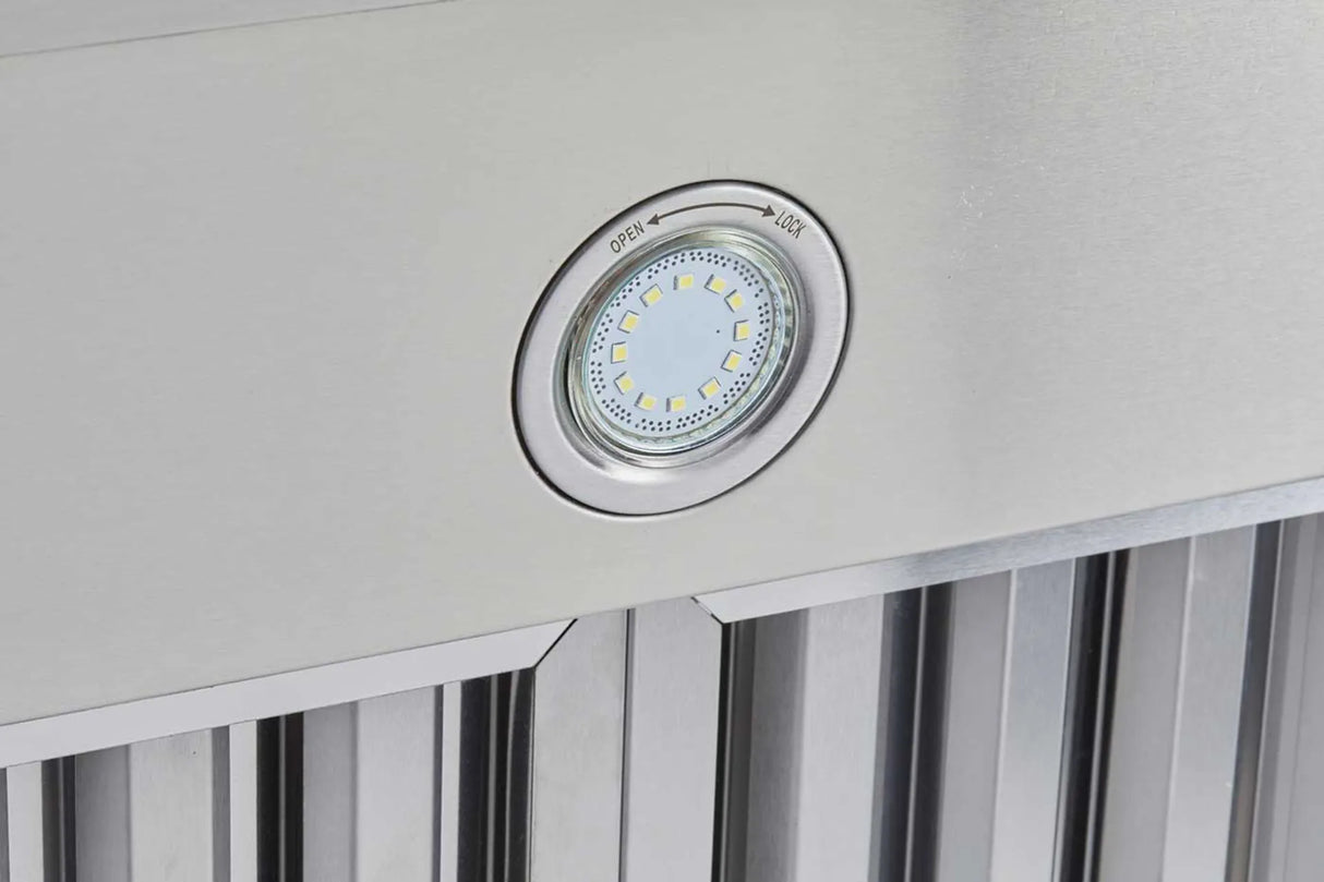 Schweigen CLUM212 120cm Non Silent BBQ Undermount Twin Motor Rangehood, 2500m3/hr, Stainless Steel