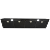 Schweigen UM1390-12BSINL 120cm Silent Inline Motor Undermount Rangehood, 1600m3/hr, Black
