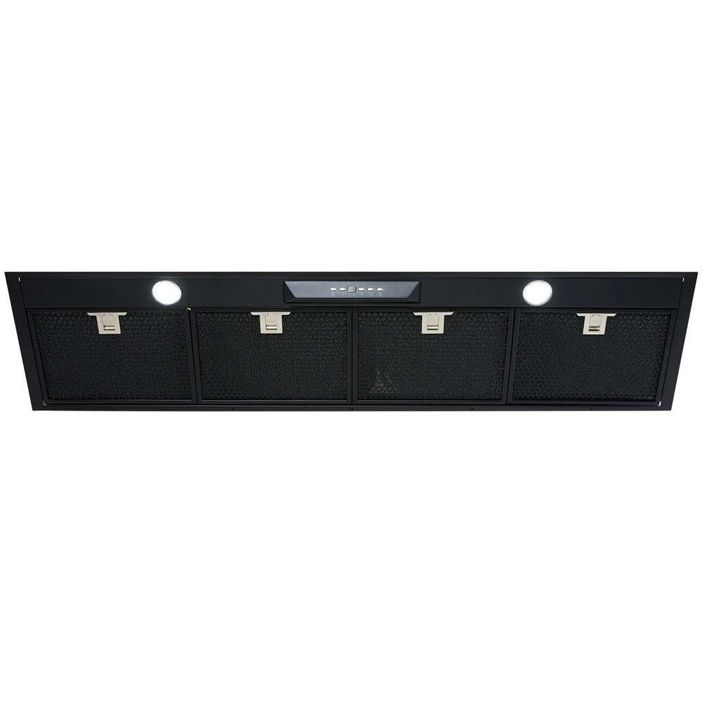 Schweigen UM1170-12BSINL 120cm Silent Inline Motor Undermount Rangehood, 1600m3/hr Black