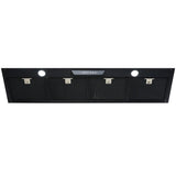 Schweigen UM1170-12BSINL 120cm Silent Inline Motor Undermount Rangehood, 1600m3/hr Black
