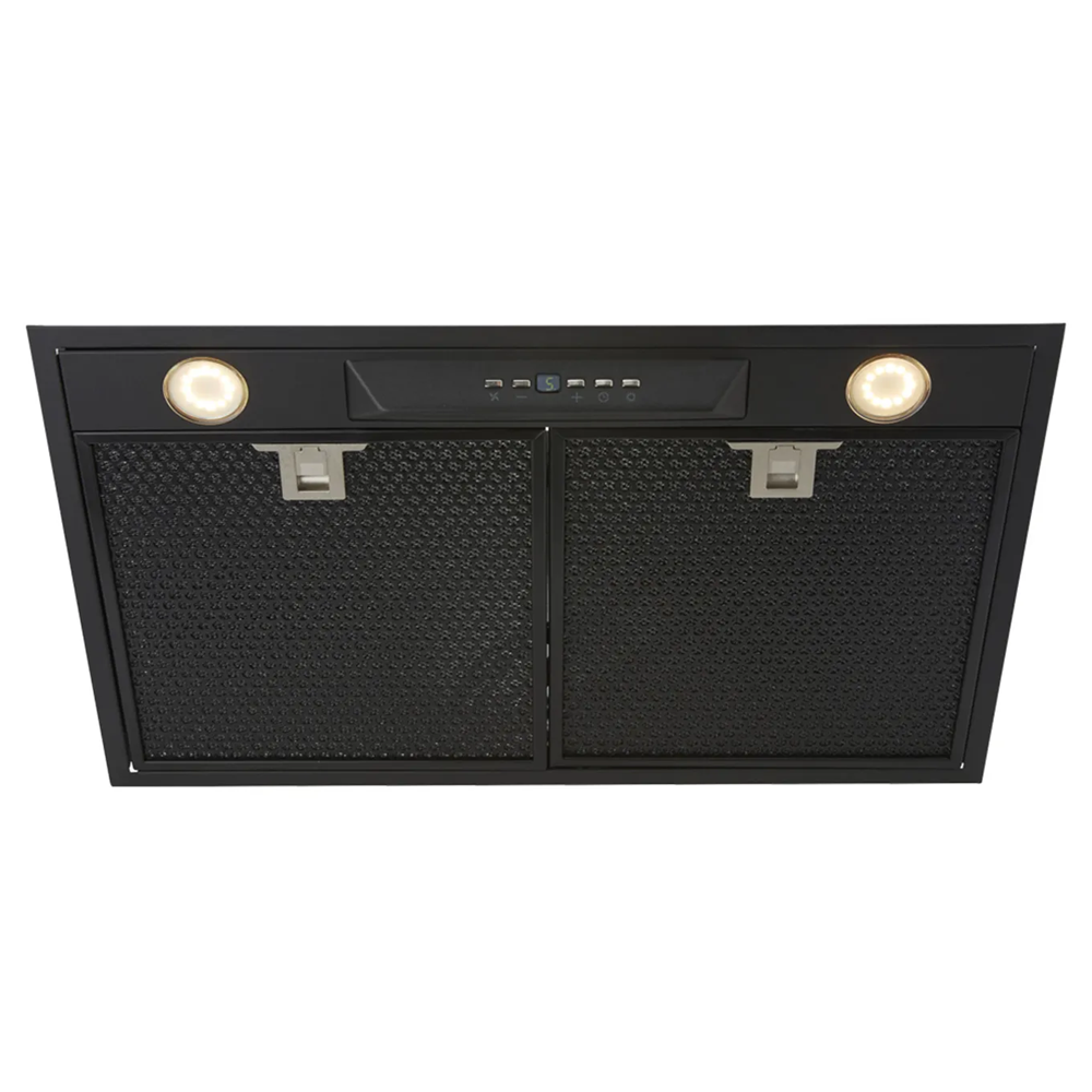 Schweigen UM1390-6BINL 60cm Silent Inline Motor Undermount Rangehood, 1600m3/hr, Black