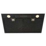 Schweigen UM1390-6BINL 60cm Silent Inline Motor Undermount Rangehood, 1600m3/hr, Black