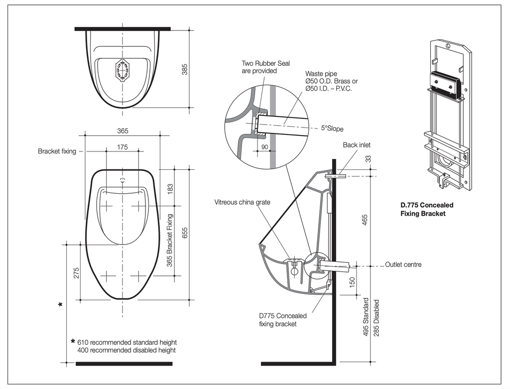 Caroma 665102W Integra Wall Hung Urinal - Special Order – SA Appliance ...