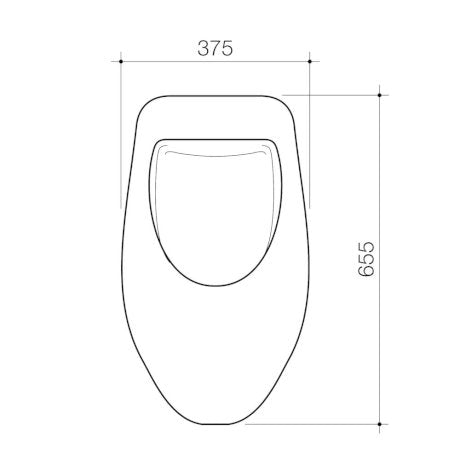 Caroma 665102W Integra Wall Hung Urinal