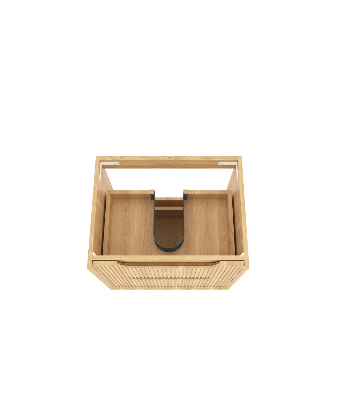 Otti Byron Wall Hung Vanity, Fluted Woodland Oak