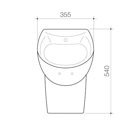 Caroma 678210W Leda Wall Hung Urinal