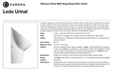 Caroma 678210W Leda Wall Hung Urinal
