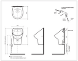 Caroma 678210W Leda Wall Hung Urinal
