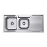 Fienza Tiva 1080 1.75 Kitchen Sink With Drainer Left Bowl 68106L - Special Order Top Mounted Sinks