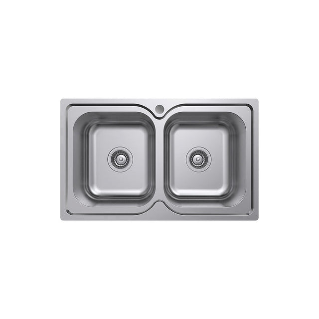 Fienza Tiva 780 Double Kitchen Sink 68108-1 Top Mounted Sinks