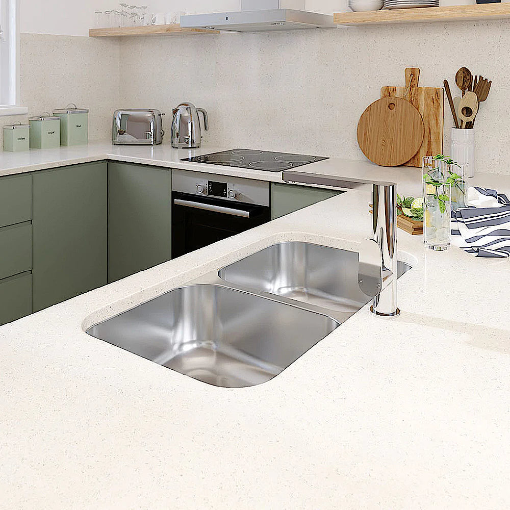 Fienza Tiva 68109 Stainless Steel Double Kitchen Sink - Special Order Undermount Sinks